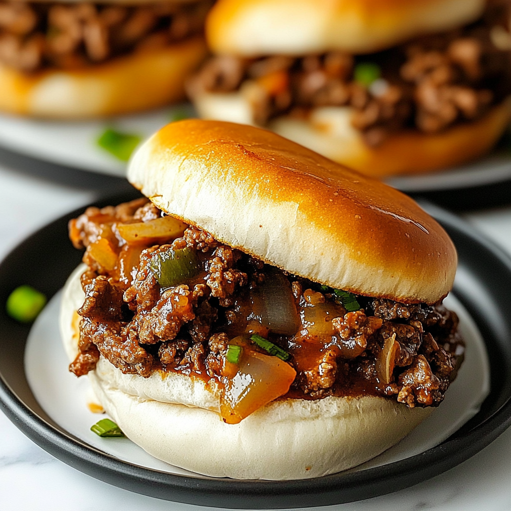 Recipe preparation for philly cheesesteak sloppy joes
