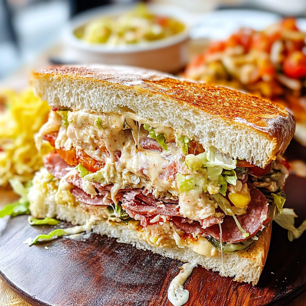 Recipe preparation for italian sandwich