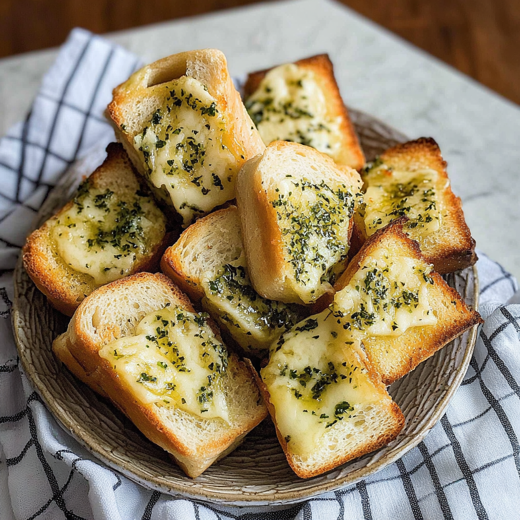Recipe preparation for garlic bread recipe