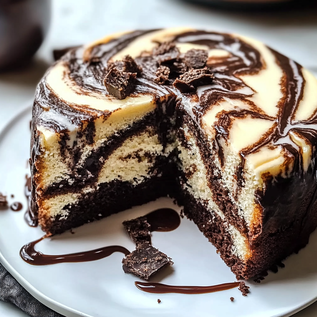 Recipe preparation for marble cake