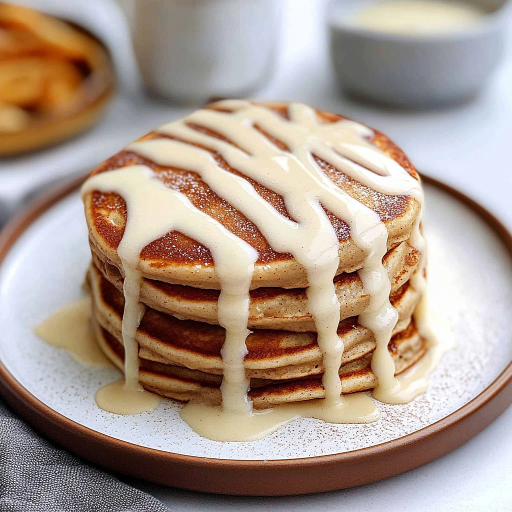 Recipe preparation for cinnamon roll pancakes
