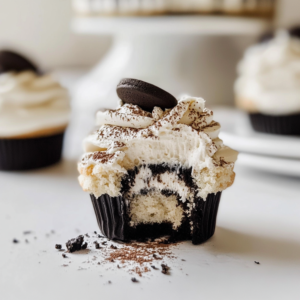 Recipe preparation for cookies and cream cupcakes