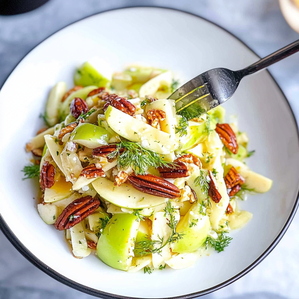 Recipe preparation for apple salad