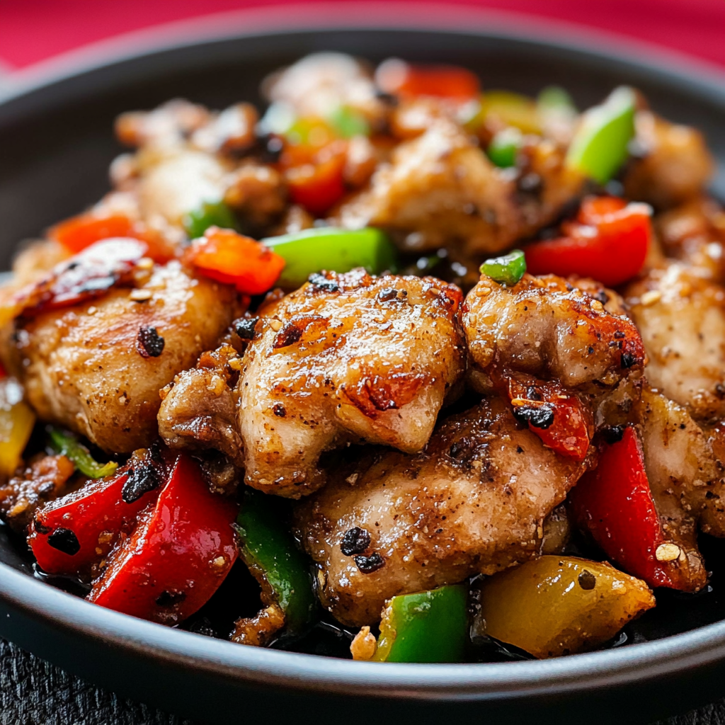 Recipe preparation for black pepper chicken