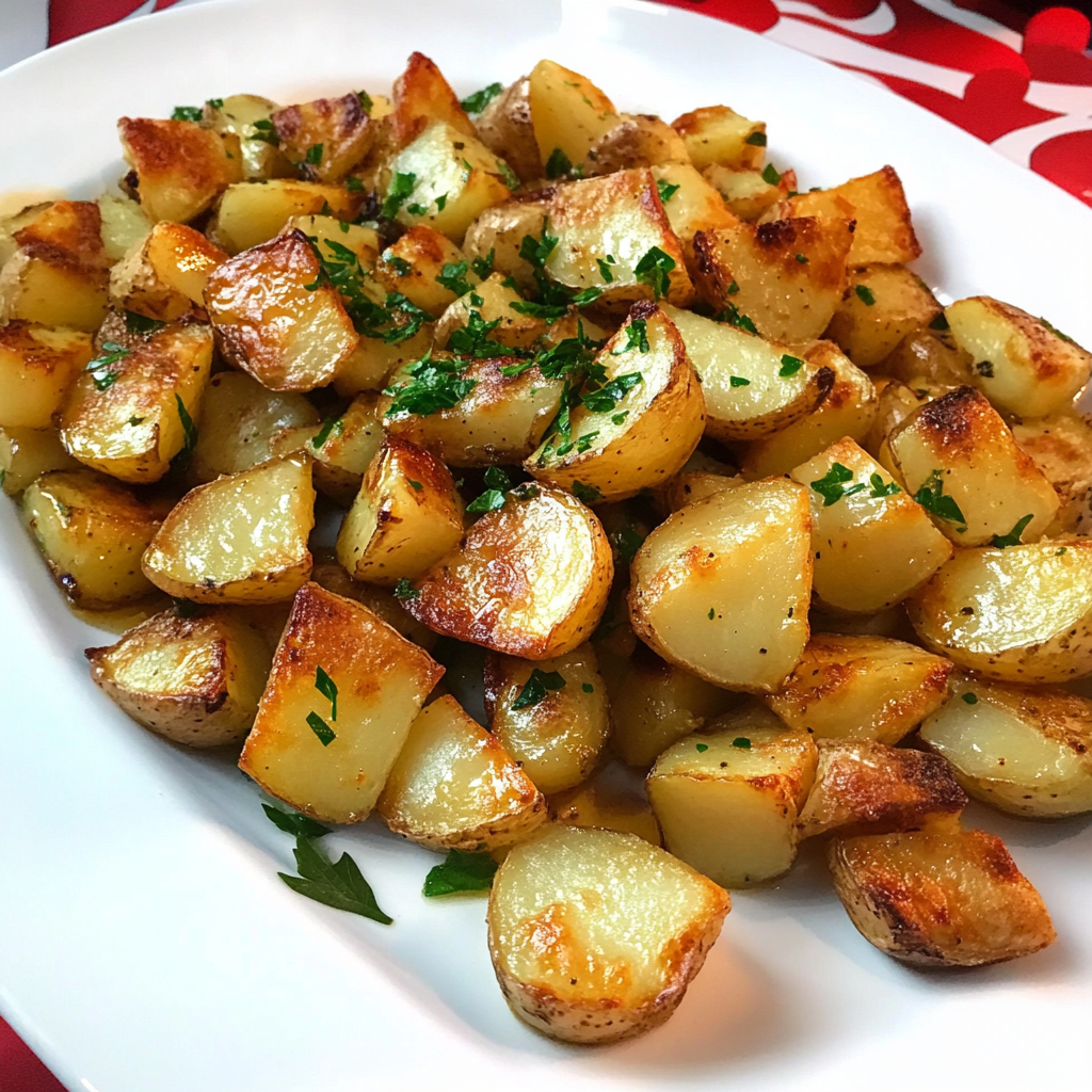 Recipe preparation for roasted potatoes in oven