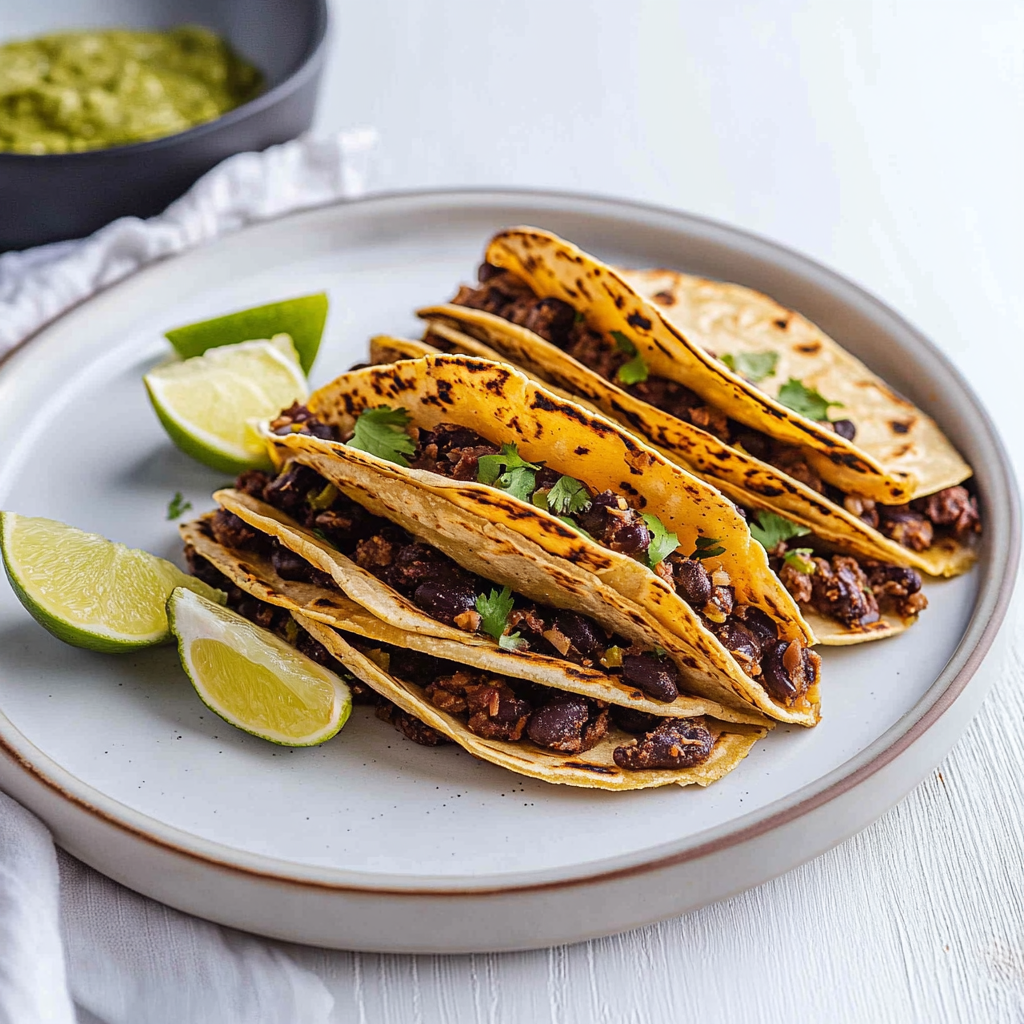 Recipe preparation for black bean tacos