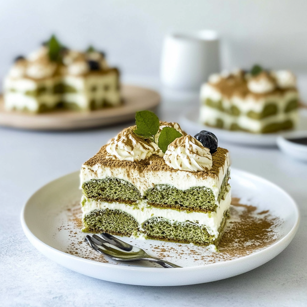 Recipe preparation for matcha tiramisu