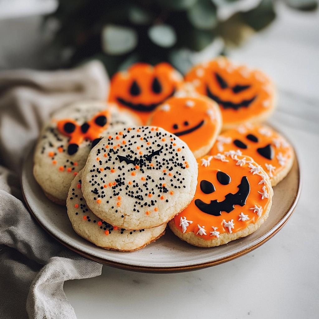 Recipe preparation for halloween cookies decorated