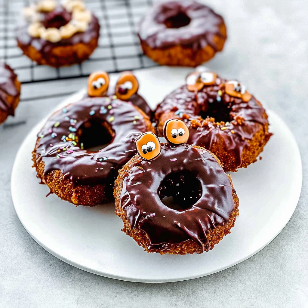 Recipe preparation for halloween donuts