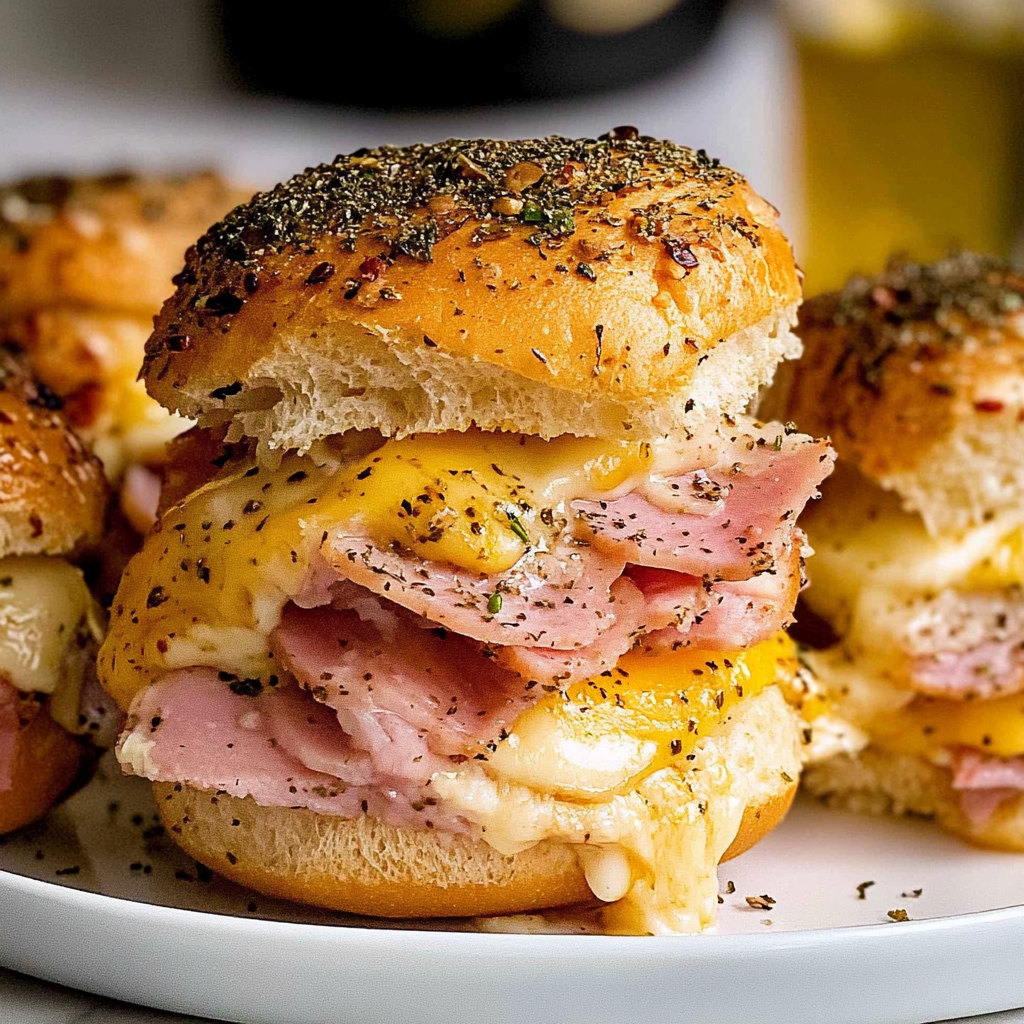 Recipe preparation for ham and cheese sliders