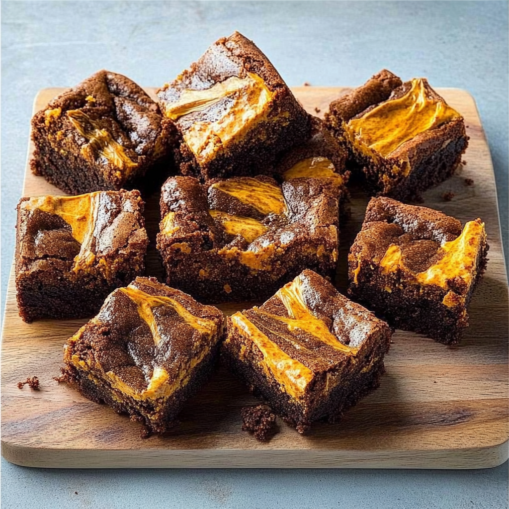 Recipe preparation for pumpkin brownies