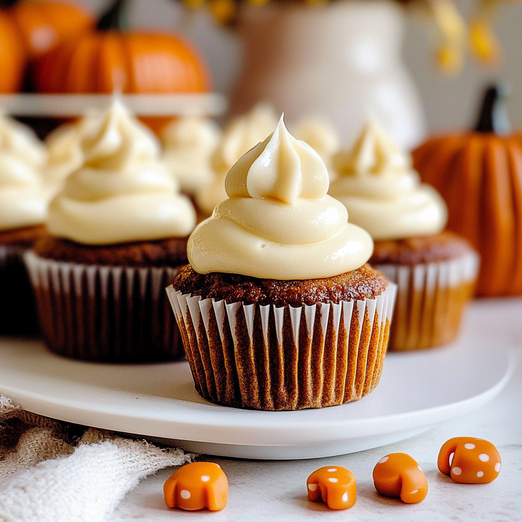 Recipe preparation for pumpkin cupcakes