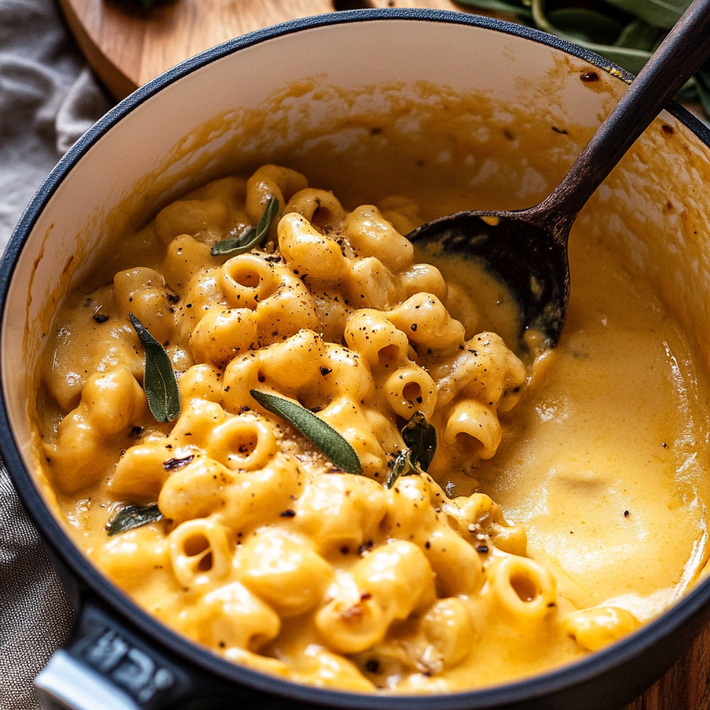 Recipe preparation for pumpkin mac and cheese
