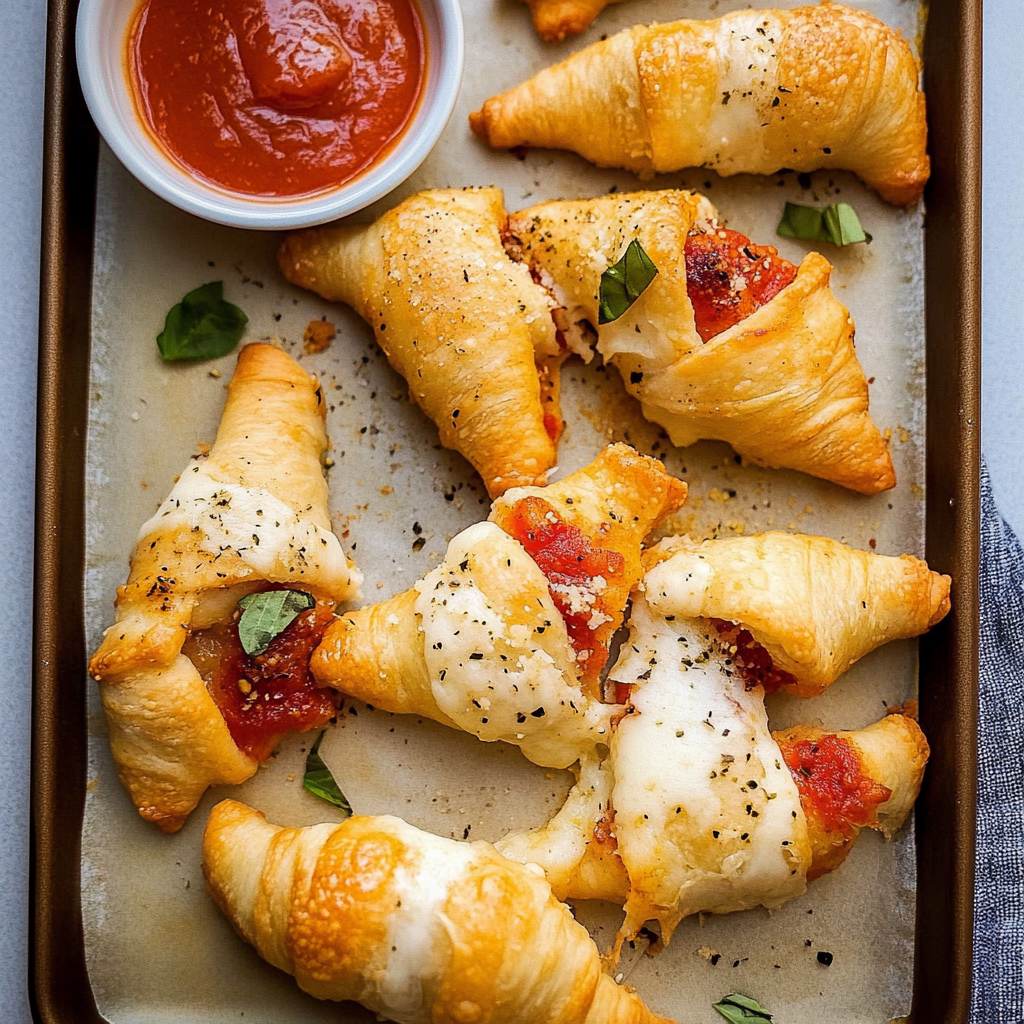 Recipe preparation for pizza rolls with crescent rolls