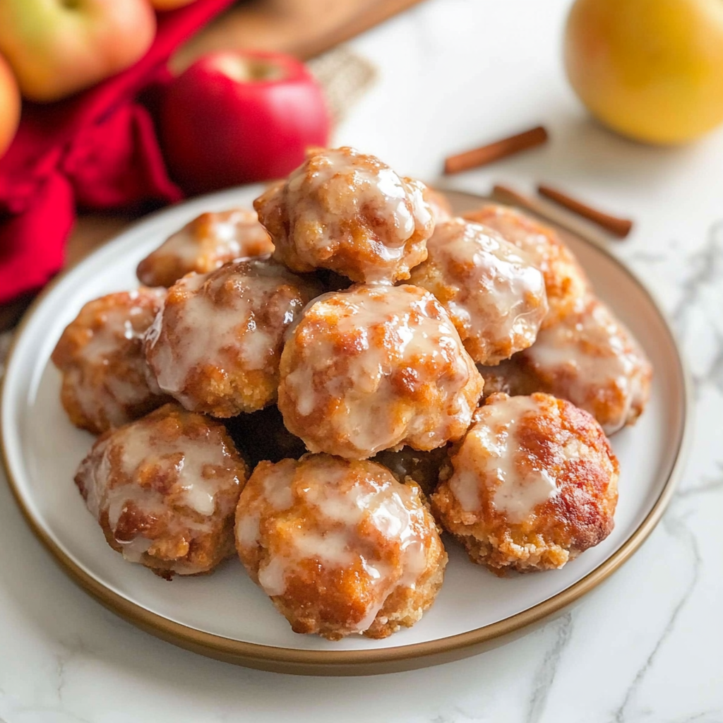 Recipe preparation for apple fritter bites