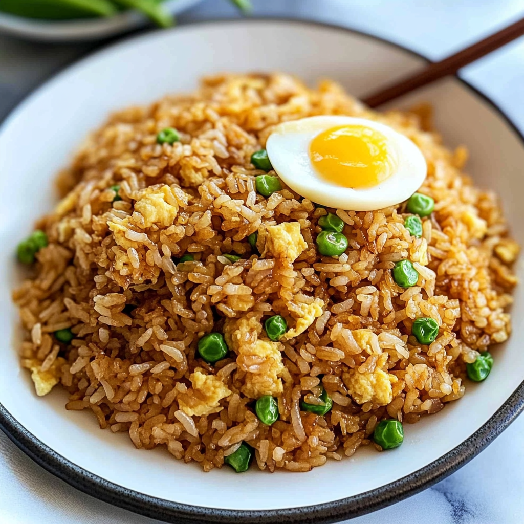 Recipe preparation for fried rice with egg