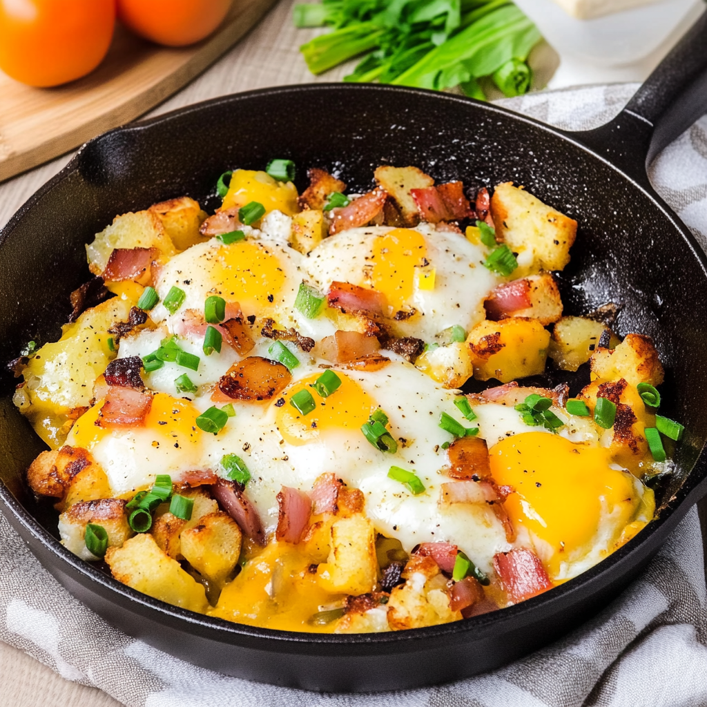 Recipe preparation for breakfast skillet