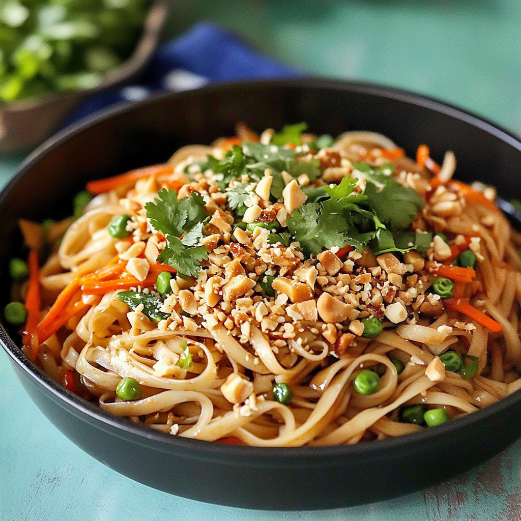 Recipe preparation for thai noodles