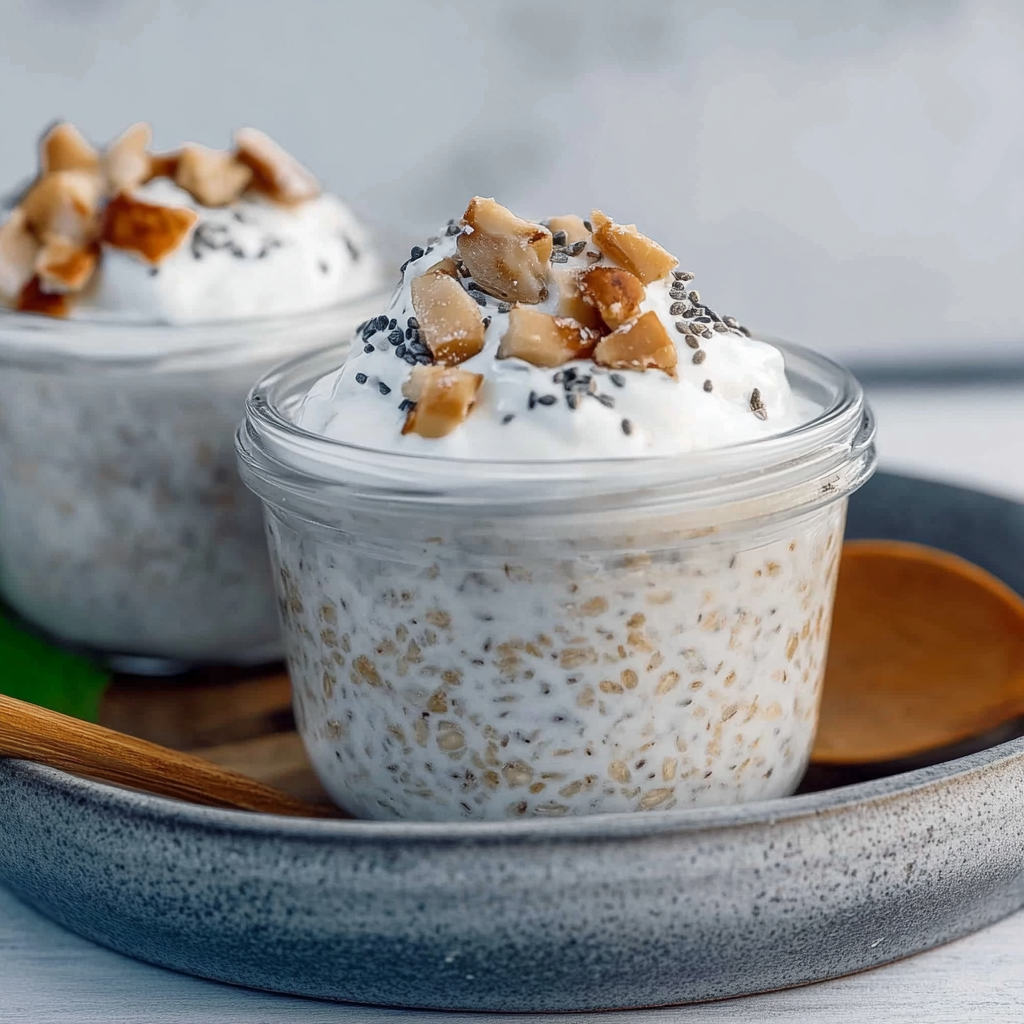 Recipe preparation for Coconut Cream Pie Overnight Oats