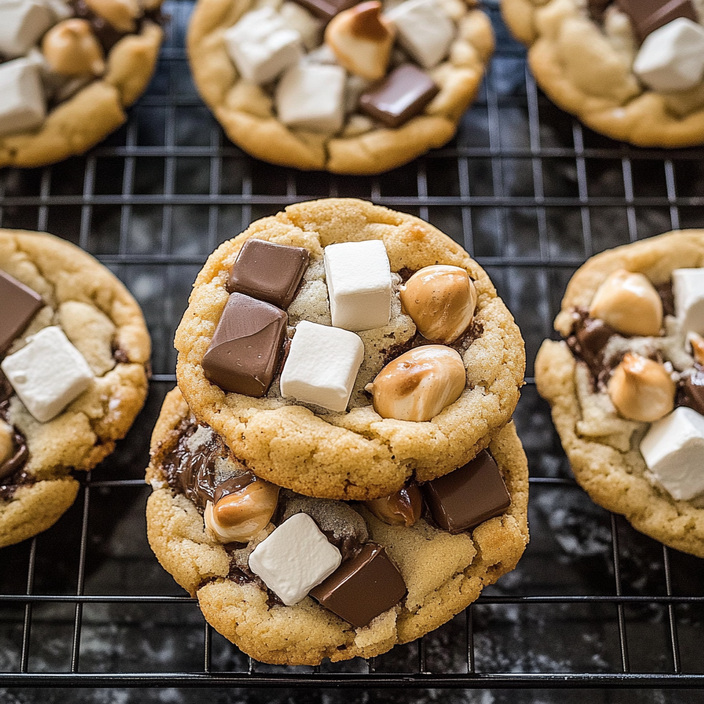 Recipe preparation for s’mores cookies