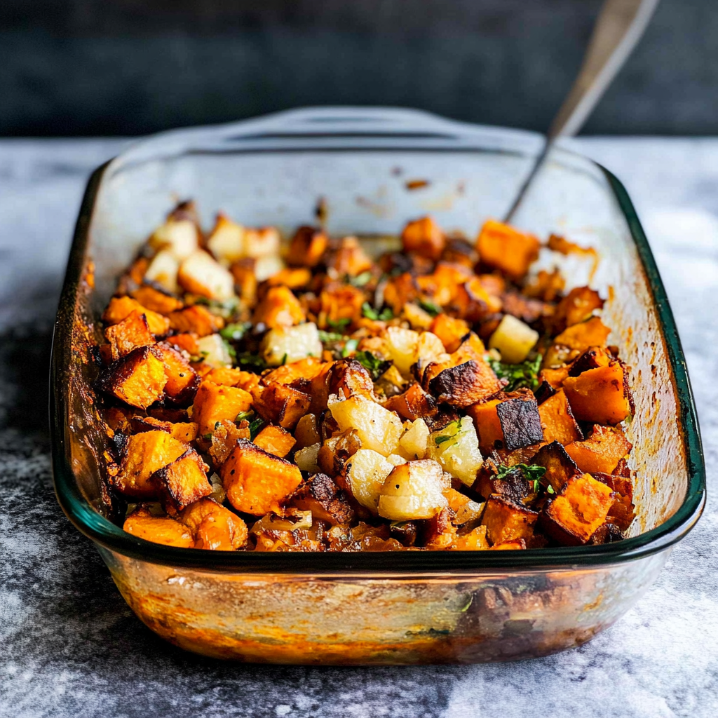 Recipe preparation for sweet potato hash