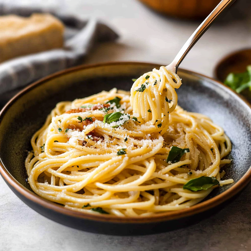 Recipe preparation for aglio e olio recipes