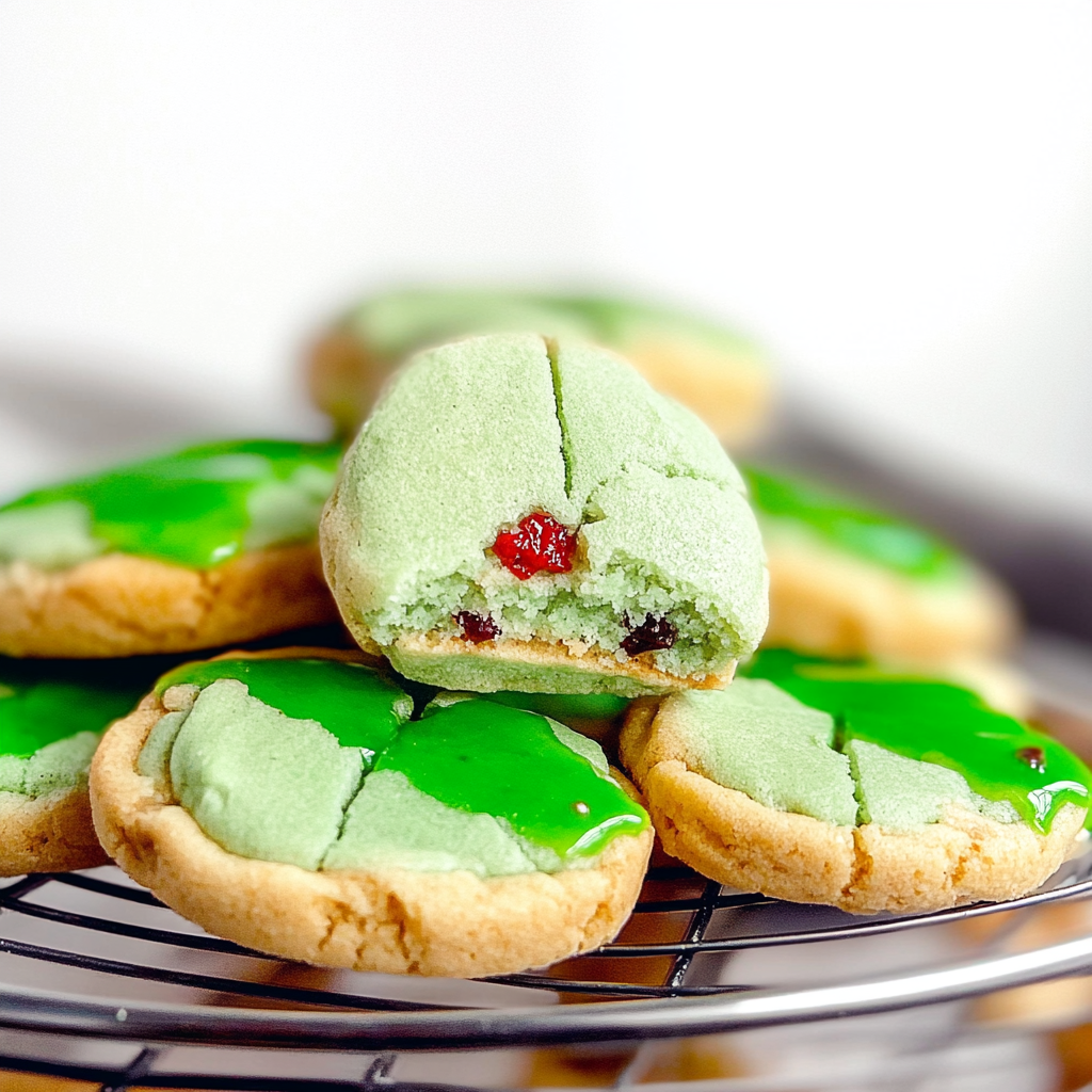 Recipe preparation for grinch cookies