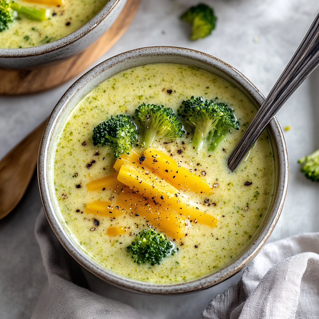 Recipe preparation for cheddar broccoli soup