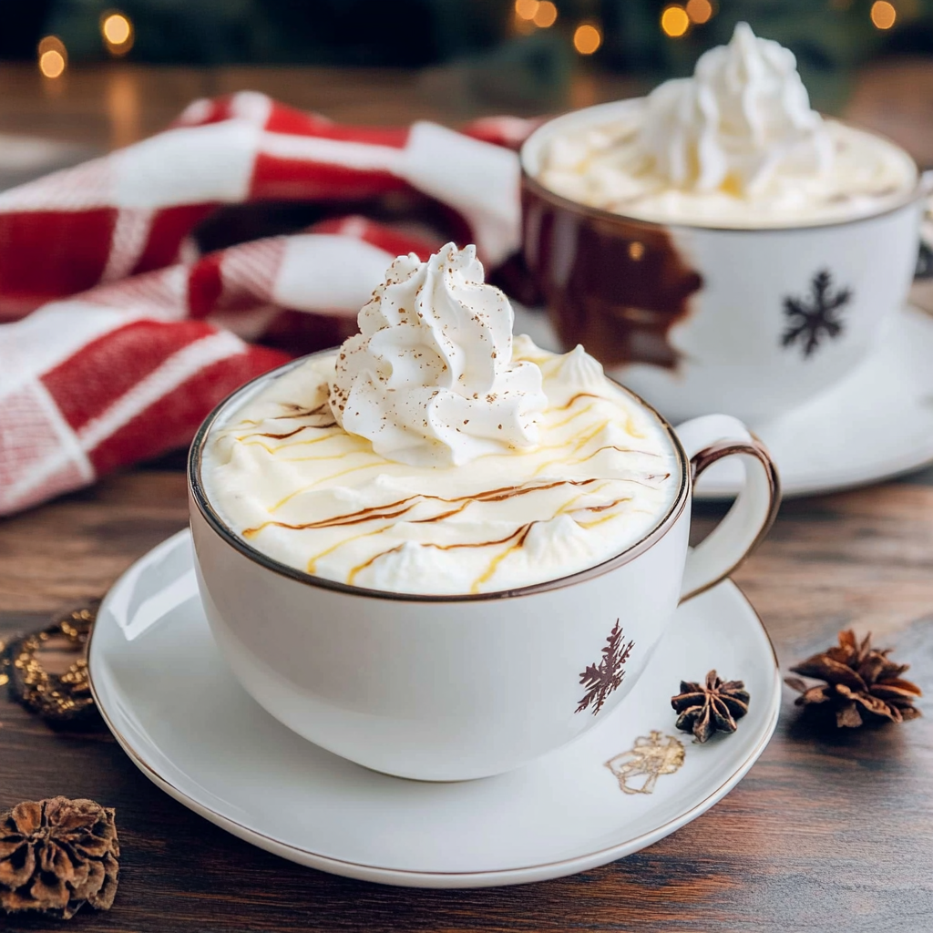 Recipe preparation for White Hot Chocolate