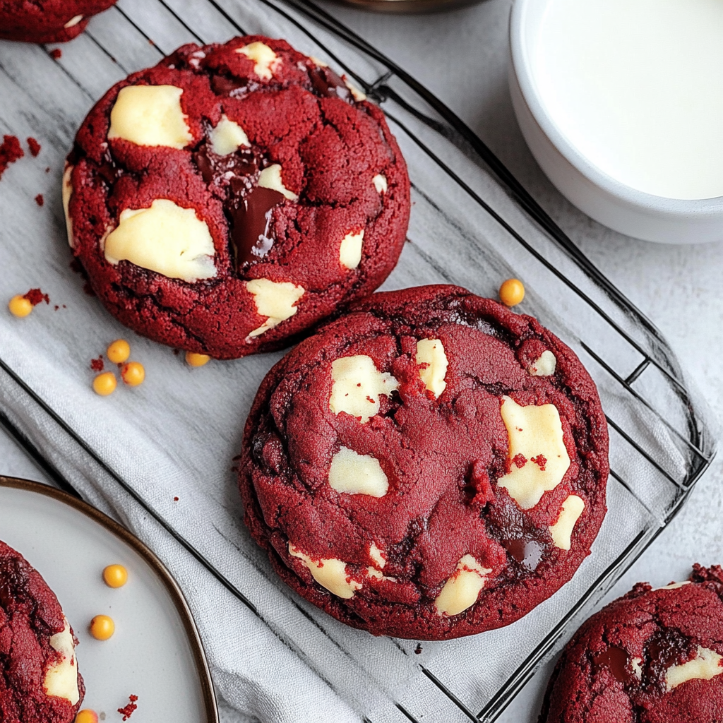 Recipe preparation for red velvet cookies