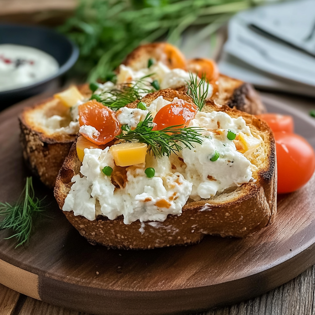 Recipe preparation for cottage cheese toast recipe