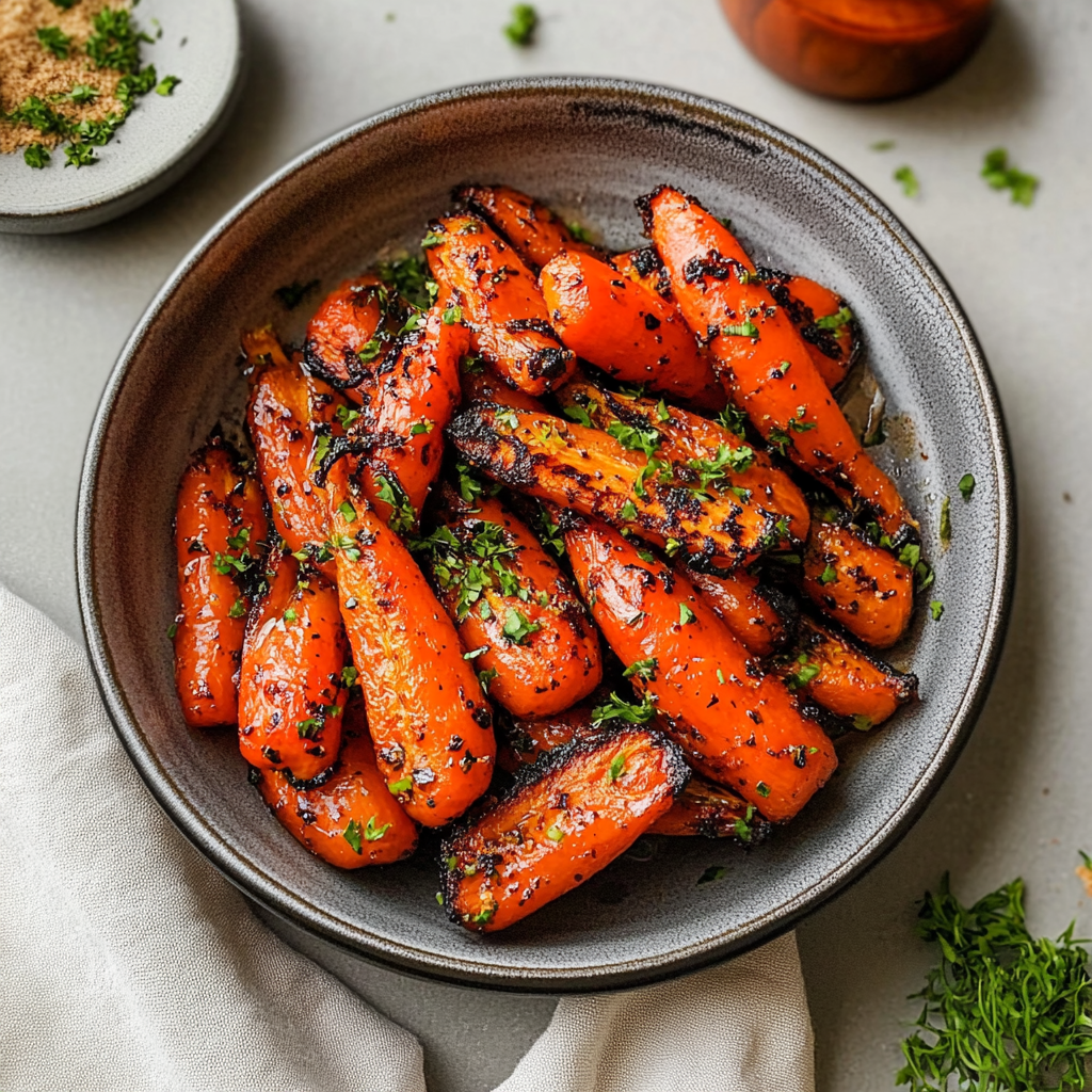 Recipe preparation for honey roasted carrots