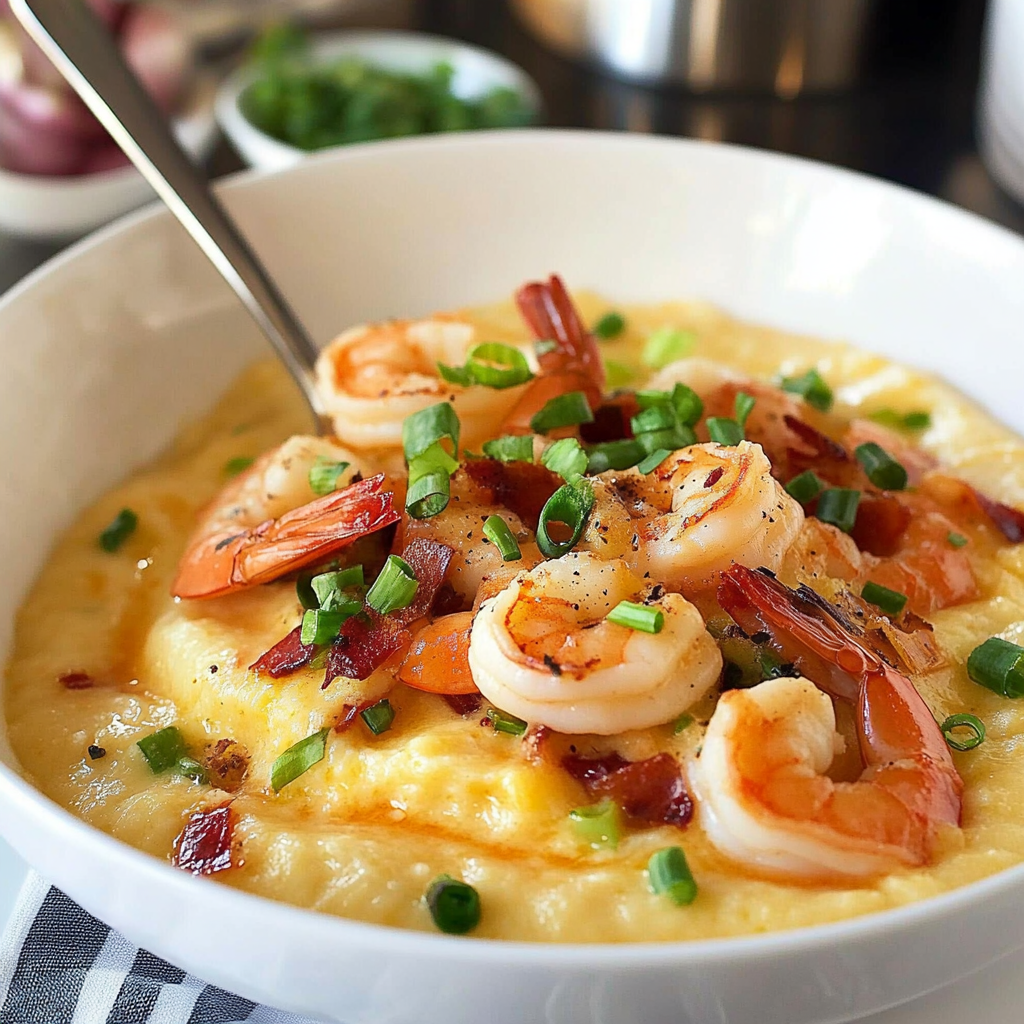 Recipe preparation for shrimp and grits
