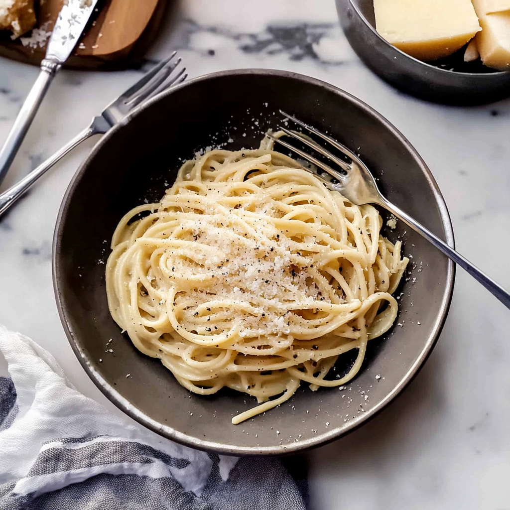 Recipe preparation for Cacio e Pepe