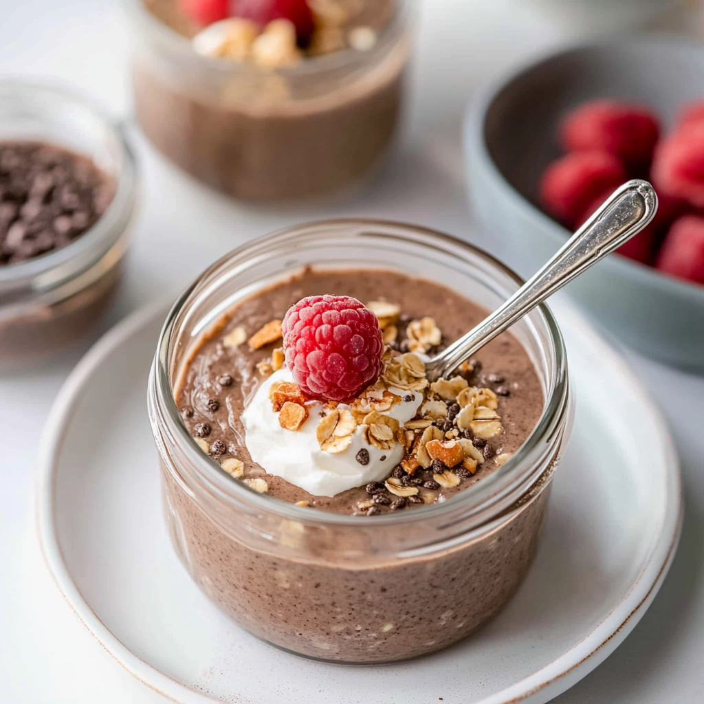 Recipe preparation for overnight oats with protein powder