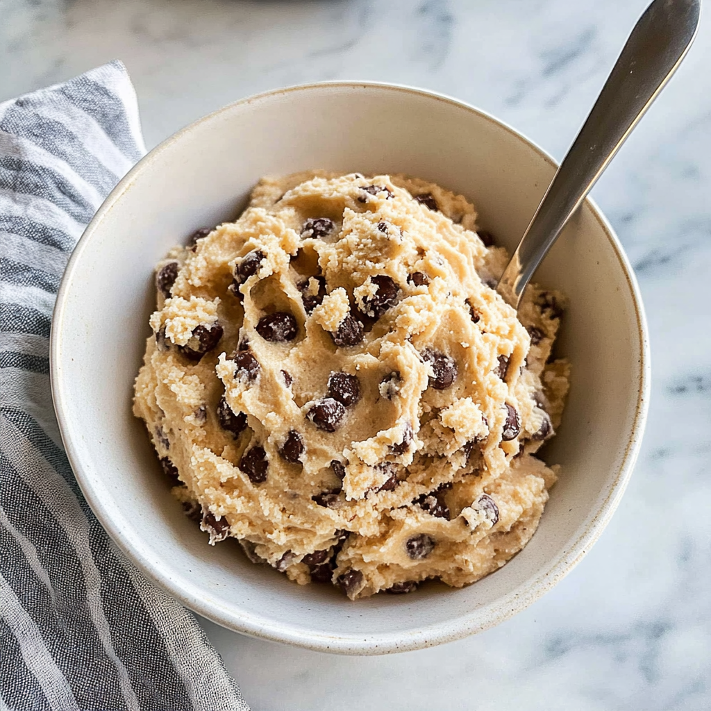 Recipe preparation for edible cookie dough