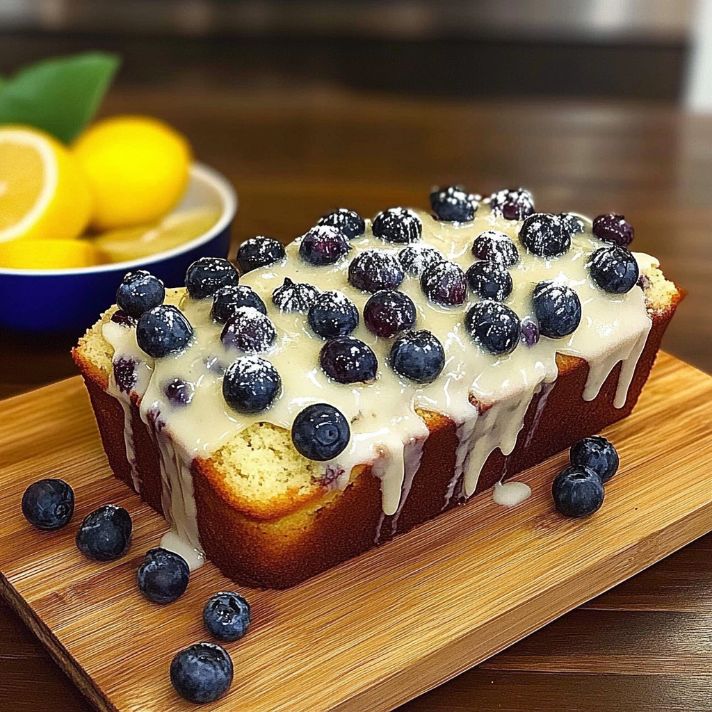 Recipe preparation for Lemon Blueberry Loaf