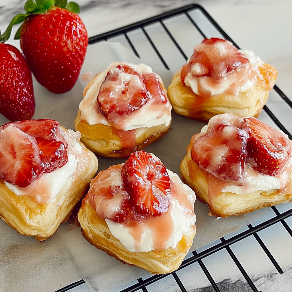 Recipe preparation for Strawberry Cream Cheese Danish