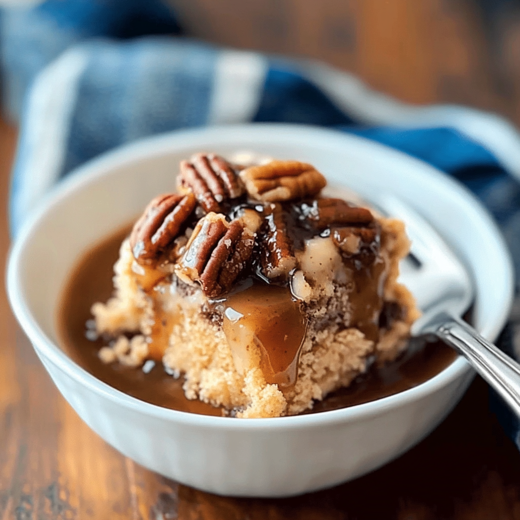 Recipe preparation for Pecan Pie Pudding Cake Recipe