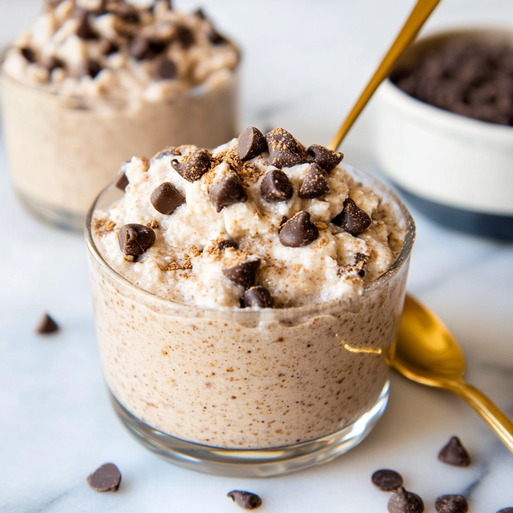 Recipe preparation for Chocolate Chip Cookie Dough Overnight Oats