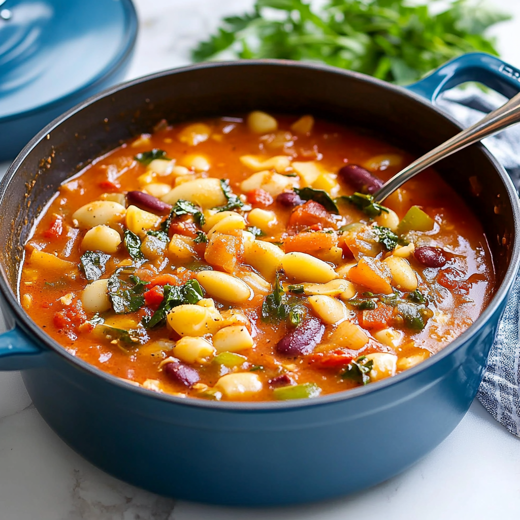 Recipe preparation for Minestrone Soup Recipe