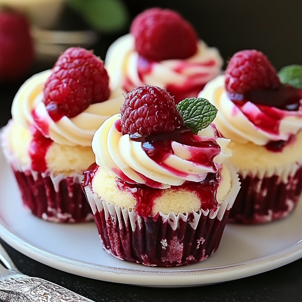 Recipe preparation for Raspberry Lemon Cheesecake Cups
